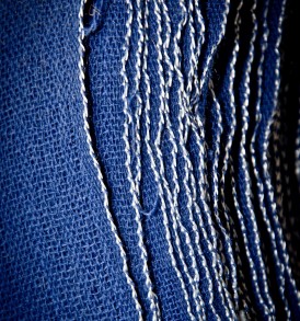 Modrá tkanina bavlněná